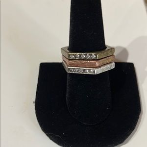 NEW Lia Sophia Tri rings - Size 9
